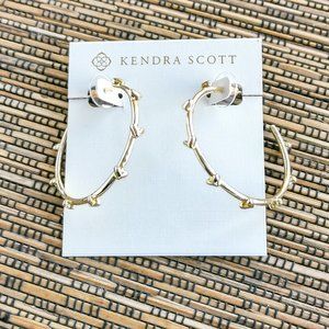 Kendra Scott Haven Heart Hoop Earrings in Gold